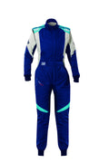 TRAJE DE CARRERAS OMP FIRST EVO ELLE MY2025 FIA 8856-2018 NAVY AZUL / TIFFANY TALLA 44 - OMP original APEXCORSE imagen 1
