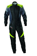 TRAJE DE CARRERAS KARTING OMP KS-2X ART FIA 8877-2022 - PARA NIÑOS NEGRO / FLUO AMARILLO TALLA 130 - OMP original APEXCORSE imagen 1