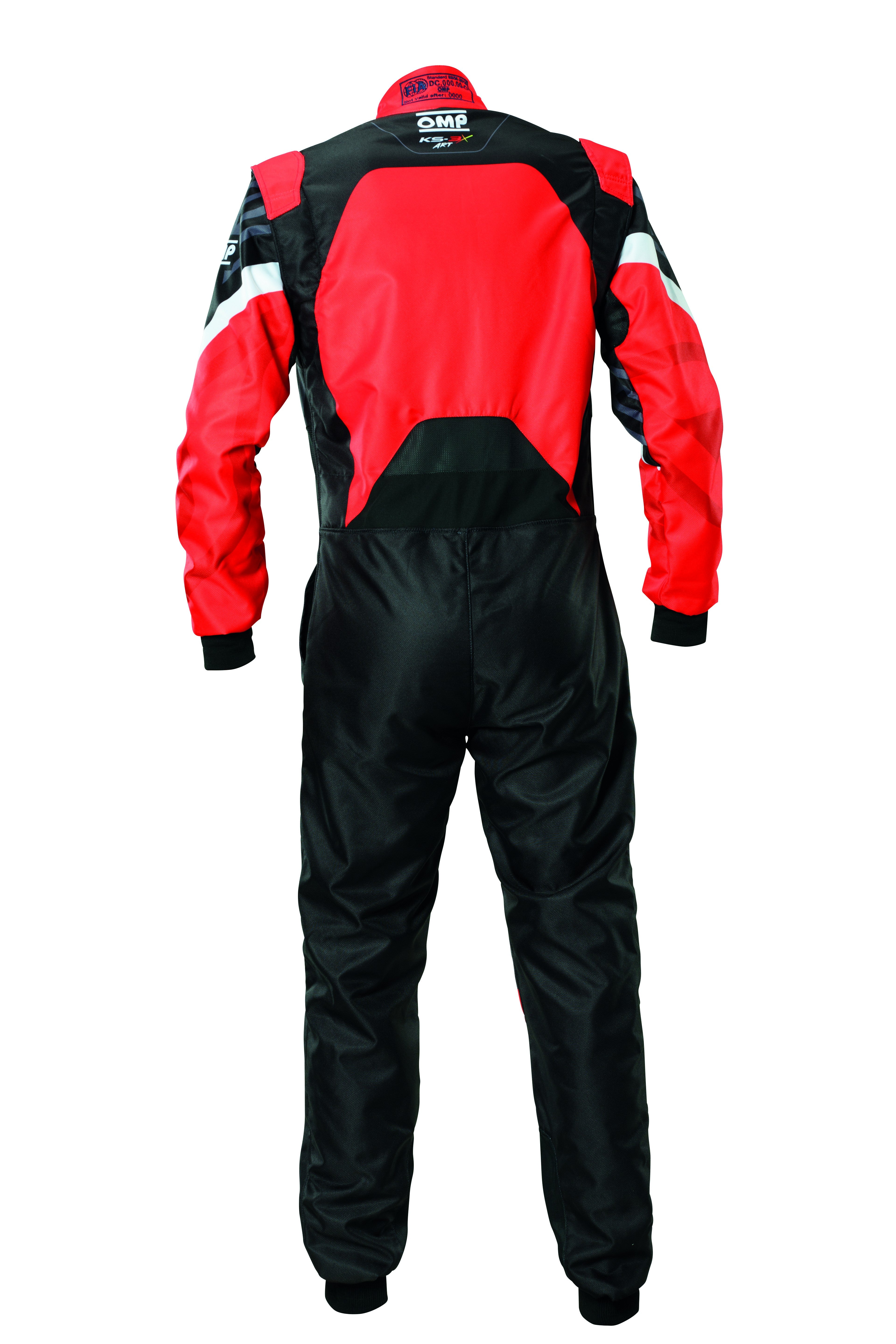 TRAJE DE CARRERAS KARTING OMP KS-3X ART FIA 8877-2022 (NIÑO) NEGRO / ROJO TALLA 130 - OMP original APEXCORSE imagen 2