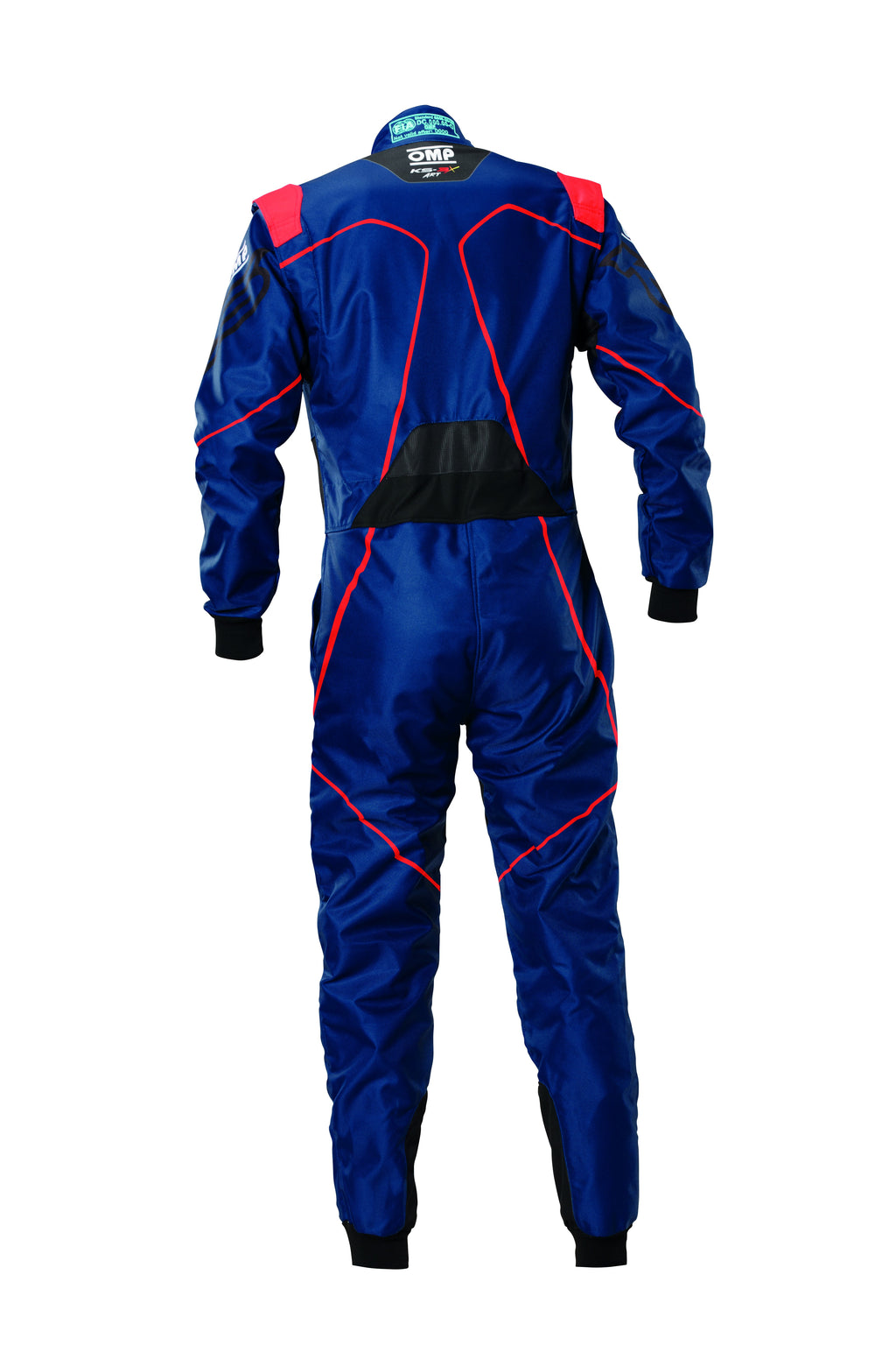 TRAJE DE CARRERAS KARTING OMP KS-3X ART STYLE 2 FIA 8877-2022 (ADULTO) AZUL / ROJO TALLA 46 - OMP original APEXCORSE imagen 2
