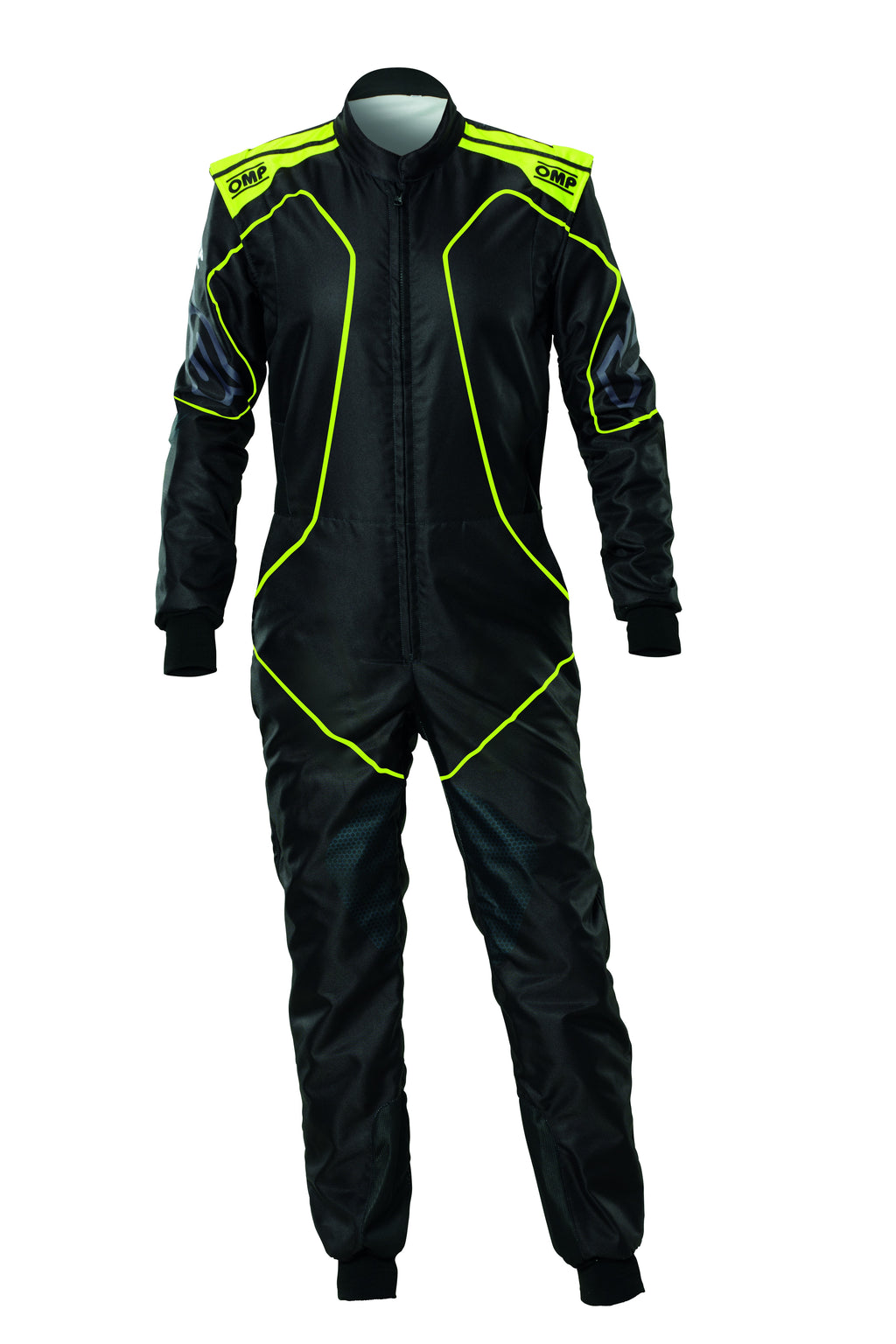 TRAJE DE CARRERAS KARTING OMP KS-3X ART STYLE 2 FIA 8877-2022 (ADULTO) NEGRO/AMARILLO FLUOR TALLA 62 - OMP original APEXCORSE imagen 1