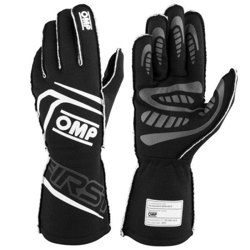 GUANTES OMP FIRST FIA 8856-2018 MY2025 NEGRO TALLA M - OMP original APEXCORSE imagen 1