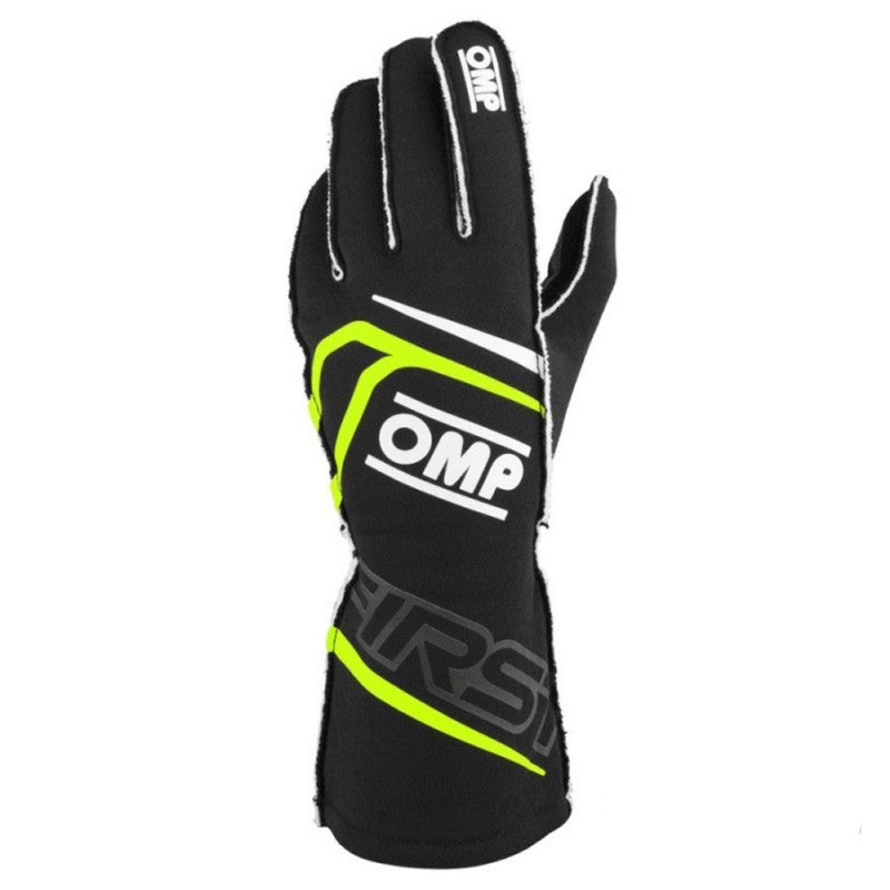 GUANTES OMP FIRST FIA 8856-2018 MY2025 NEGRO / FLUO AMARILLO TALLA L - OMP original APEXCORSE imagen 2