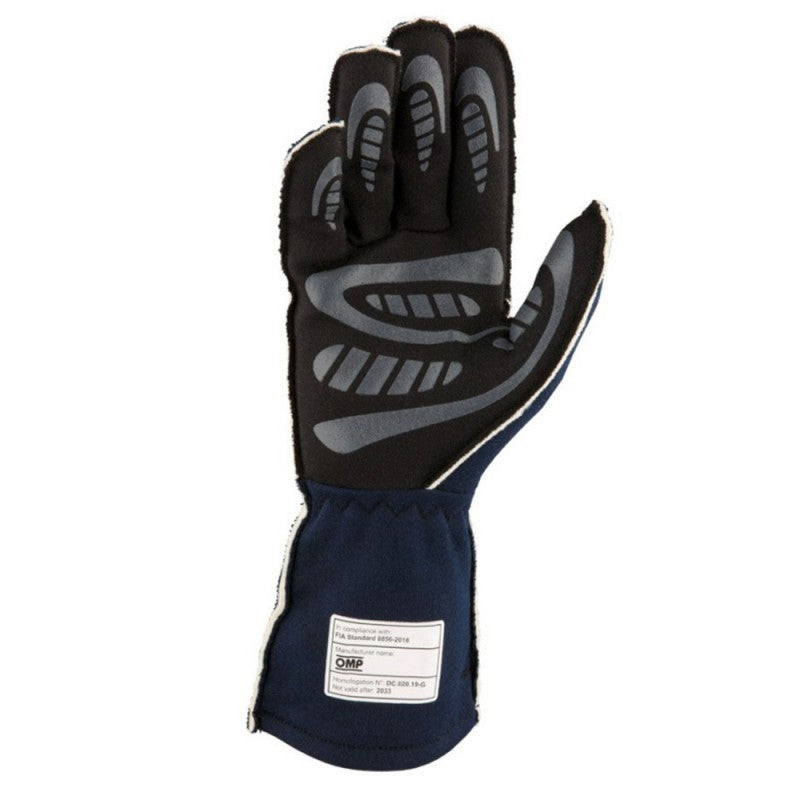 GUANTES OMP FIRST FIA 8856-2018 MY2025 NAVY AZUL / CYAN TALLA M - OMP original APEXCORSE imagen 3