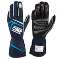 GUANTES OMP FIRST FIA 8856-2018 MY2025 NAVY AZUL / CYAN TALLA XS - OMP original APEXCORSE imagen 1