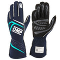 GUANTES OMP FIRST FIA 8856-2018 MY2025 NAVY AZUL / TIFFANY TALLA S - OMP original APEXCORSE imagen 1