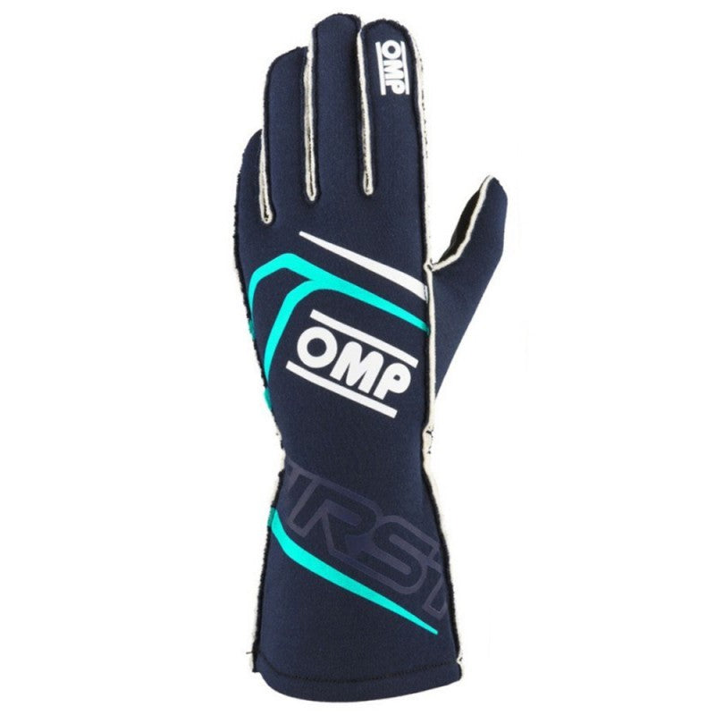GUANTES OMP FIRST FIA 8856-2018 MY2025 NAVY AZUL / TIFFANY TALLA S - OMP original APEXCORSE imagen 2