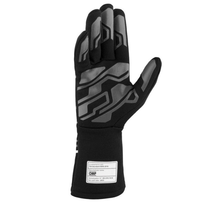 GUANTES OMP SPORT FIA 8856-2018 MY2025 NEGRO / BLANCO TALLA XS - OMP original APEXCORSE imagen 3
