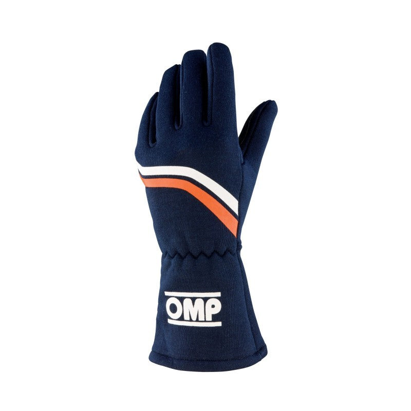 GUANTES OMP DIJON FIA 8856-2018 MY2025 NAVY AZUL / FLUO NARANJA TALLA S - OMP original APEXCORSE imagen 1