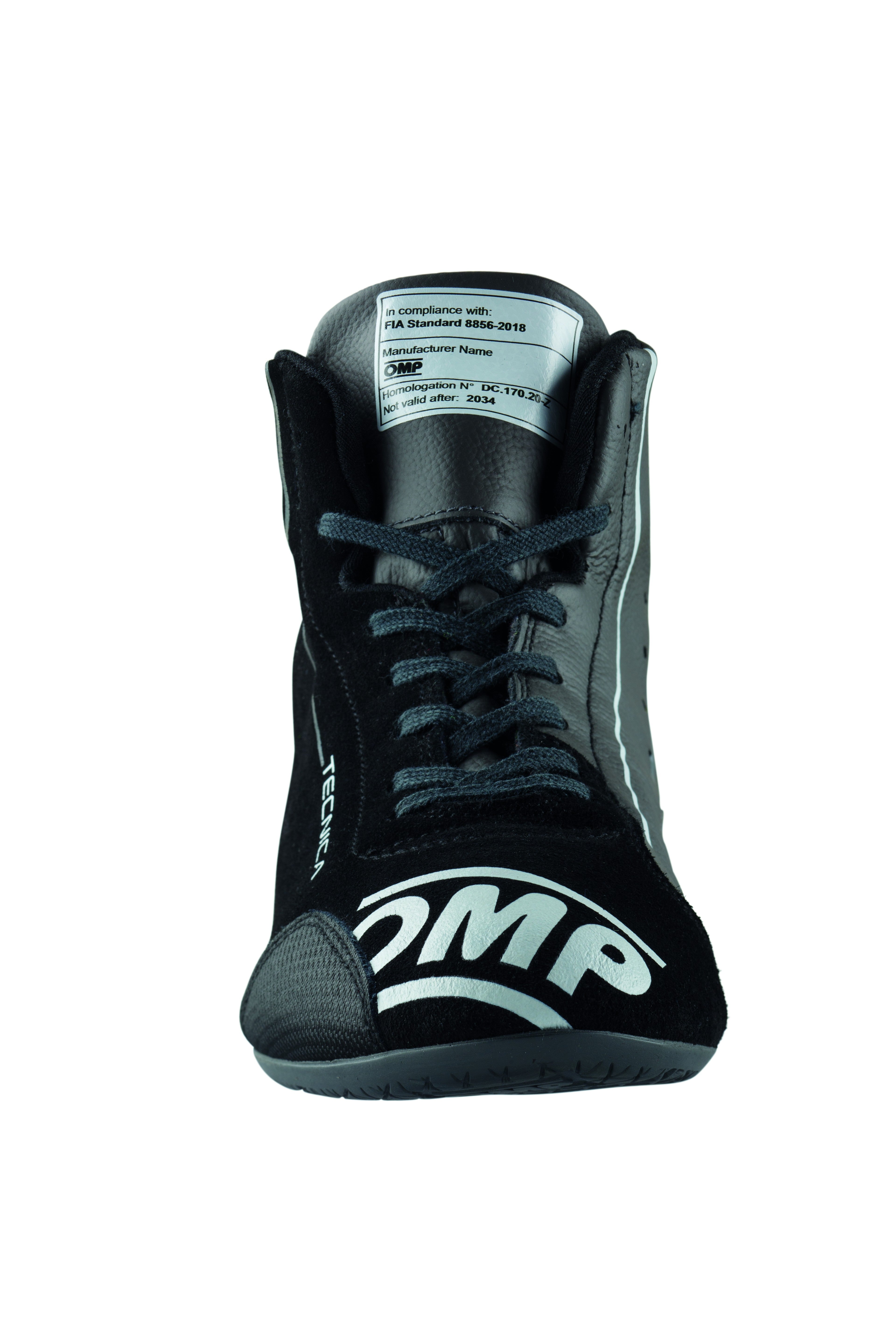 ZAPATILLAS OMP TECNICA MY2025 FIA 8856-2018 NEGRO / ANTRACITA TALLA 38 - OMP original APEXCORSE imagen 3