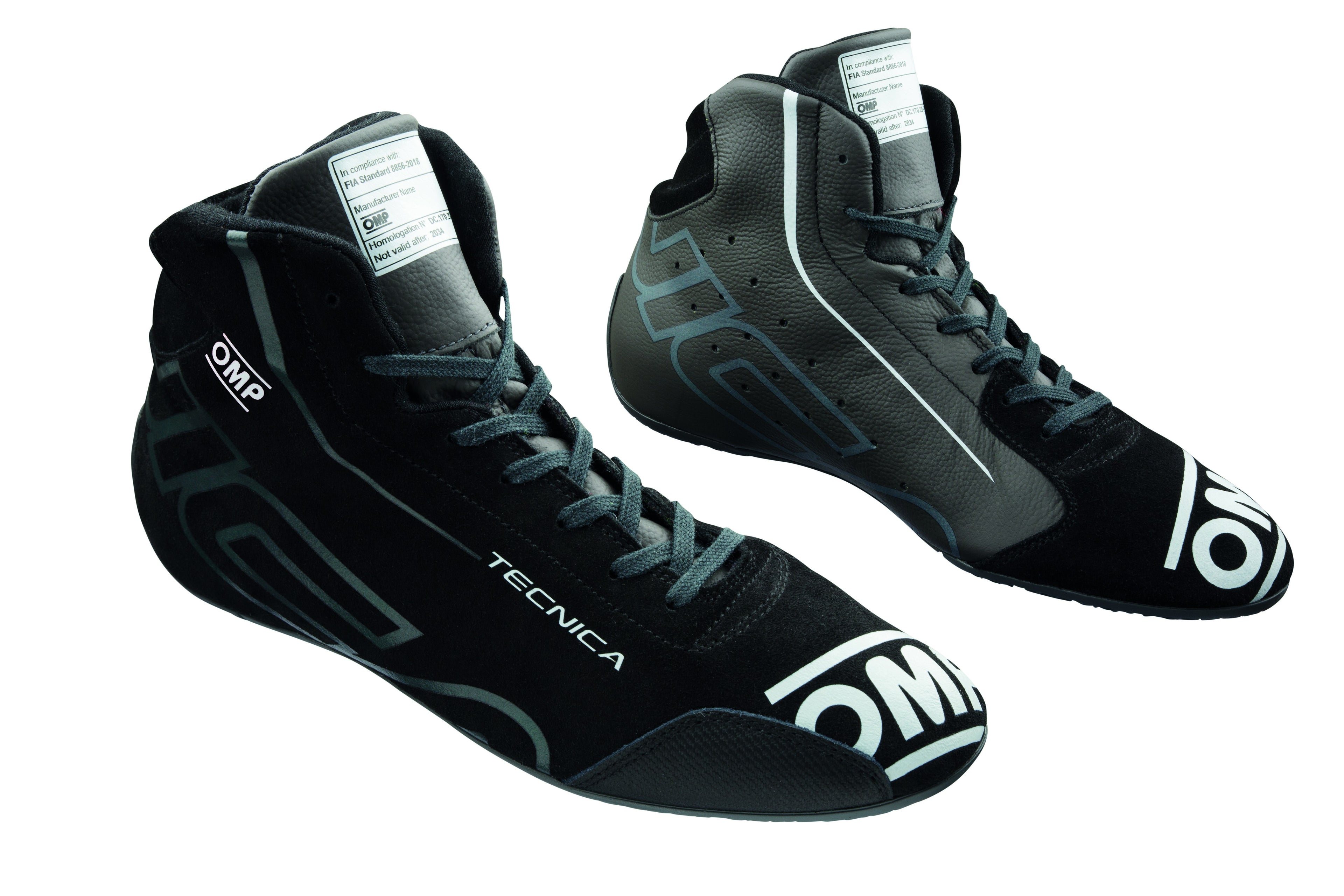 ZAPATILLAS OMP TECNICA MY2025 FIA 8856-2018 NEGRO / ANTRACITA TALLA 39 - OMP original APEXCORSE imagen 1