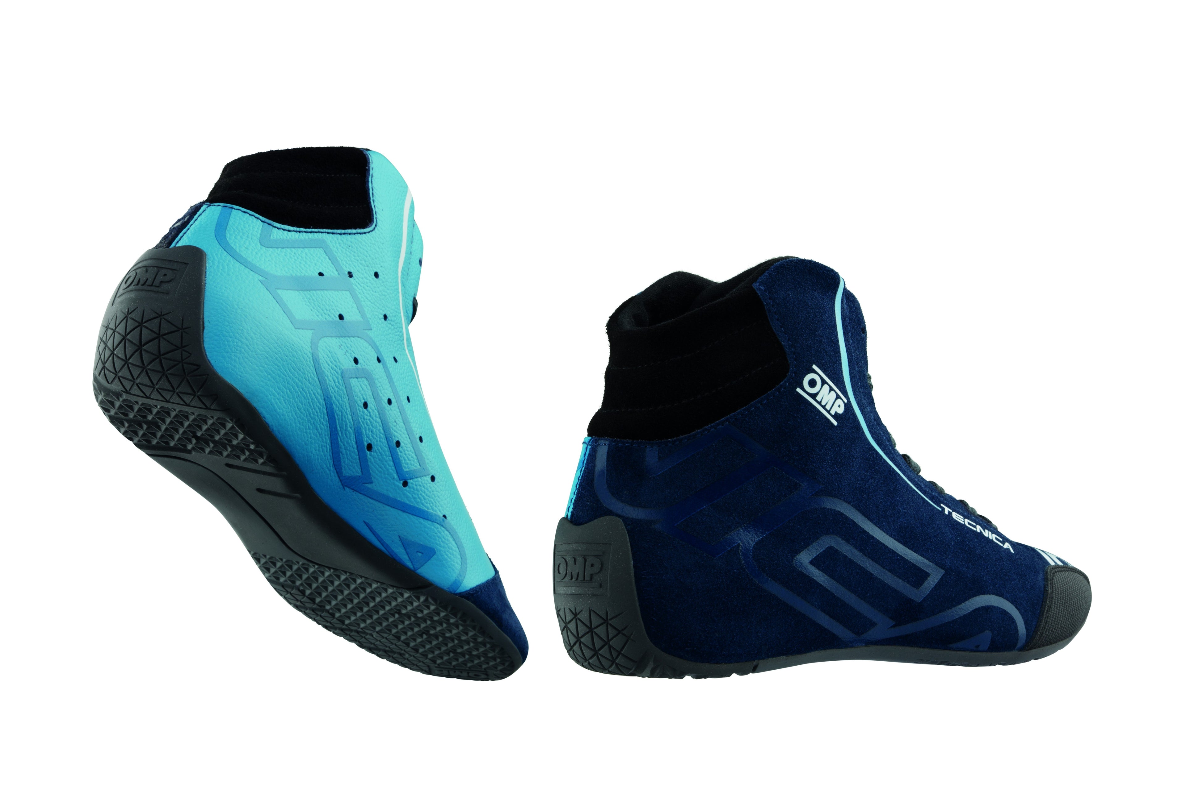 ZAPATILLAS OMP TECNICA MY2025 FIA 8856-2018 NAVY AZUL / CYAN TALLA 44 - OMP original APEXCORSE imagen 2