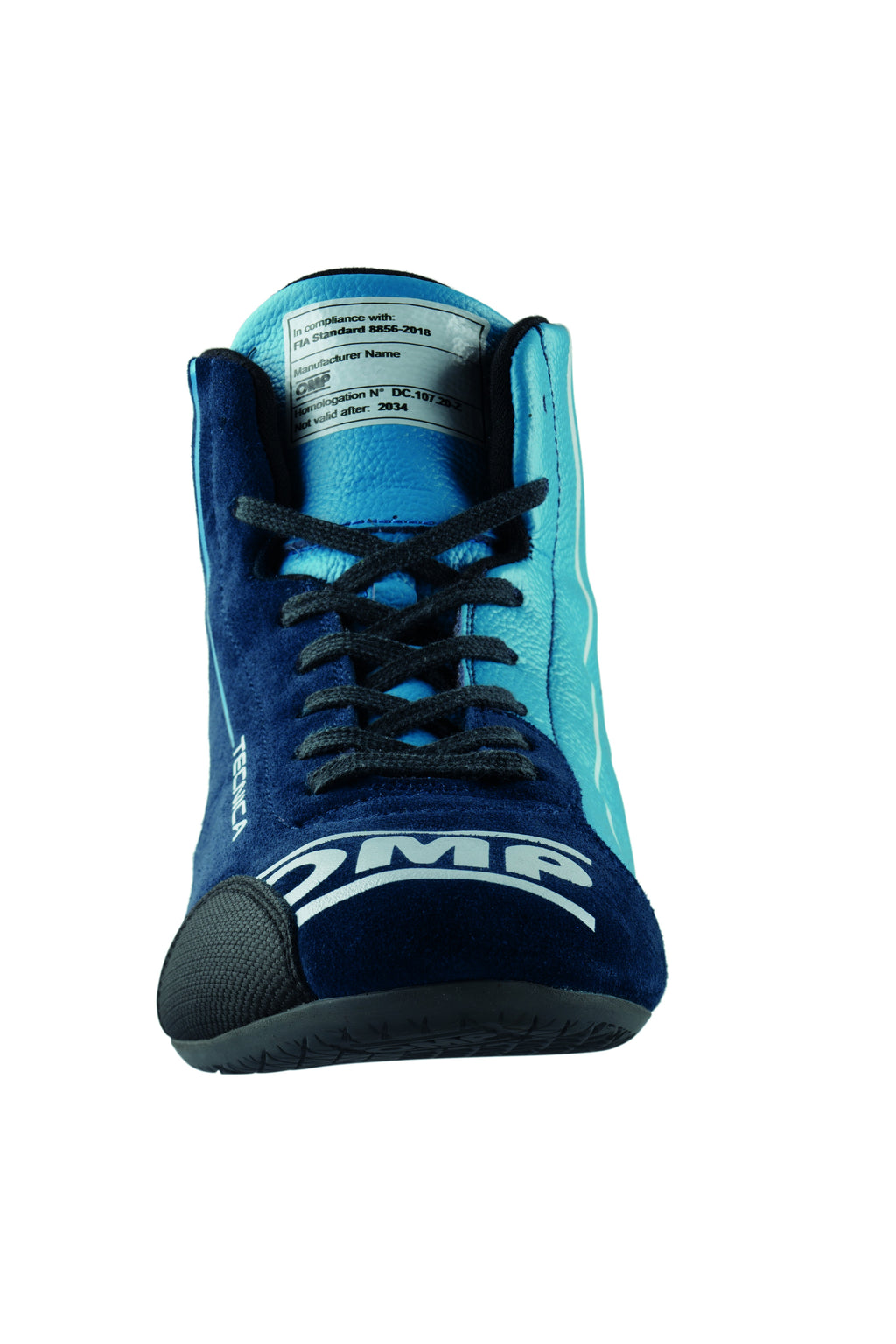 ZAPATILLAS OMP TECNICA MY2025 FIA 8856-2018 NAVY AZUL / CYAN TALLA 47 - OMP original APEXCORSE imagen 3