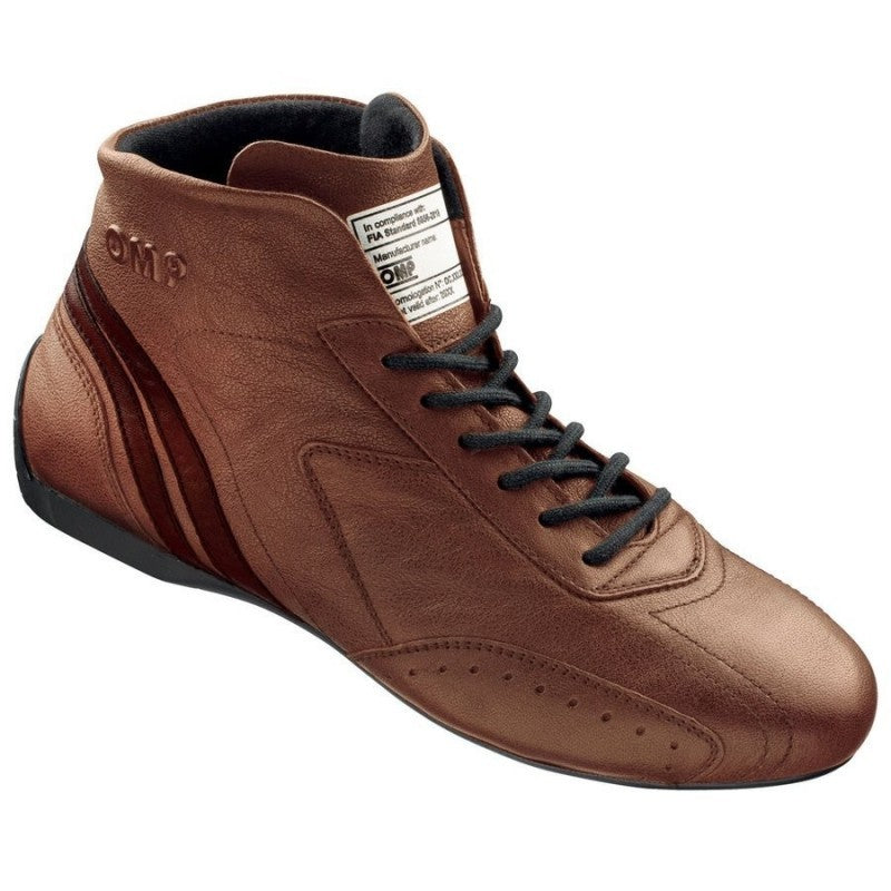 BOTINES OMP CARRERA FIA 8856-2018 PIEL MARRÓN TALLA 39 - OMP original APEXCORSE imagen 1