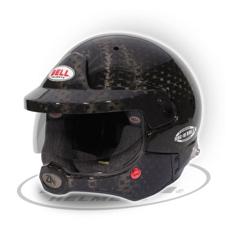 Casco Bell Mag-10 Rally Carbon (Hans) Interior Blanco Talla 54 Fia8859-2024/Sa2020 - Bell | APEXCORSE