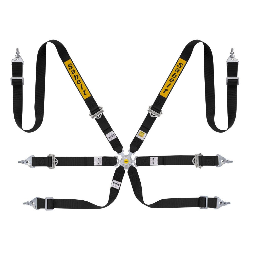 Sparco Arnes Rally 6 Puntos Acero 2" Fia8853-2016 Negro - Sparco original | APEXCORSE