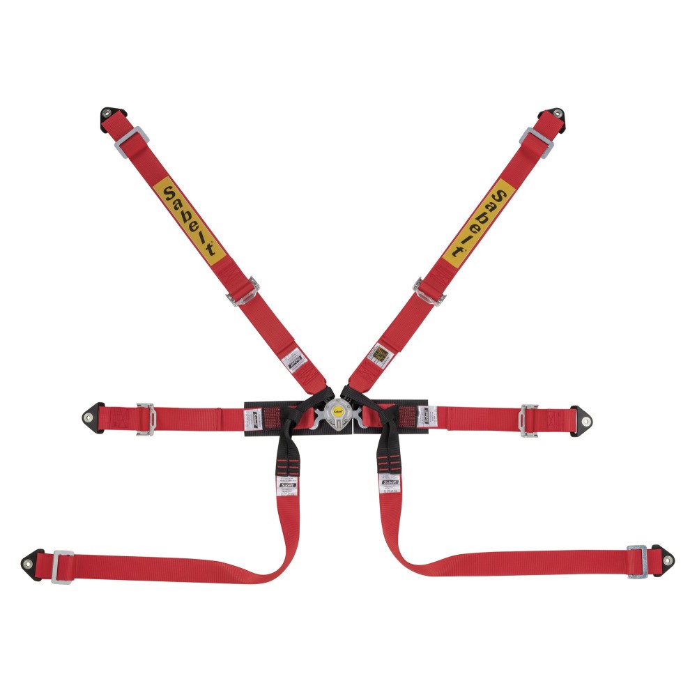 Sparco Arnes Sabelt 6 Puntos Formula Acero Fia8853-2016 2" Pull Up Rojo - Sparco original | APEXCORSE