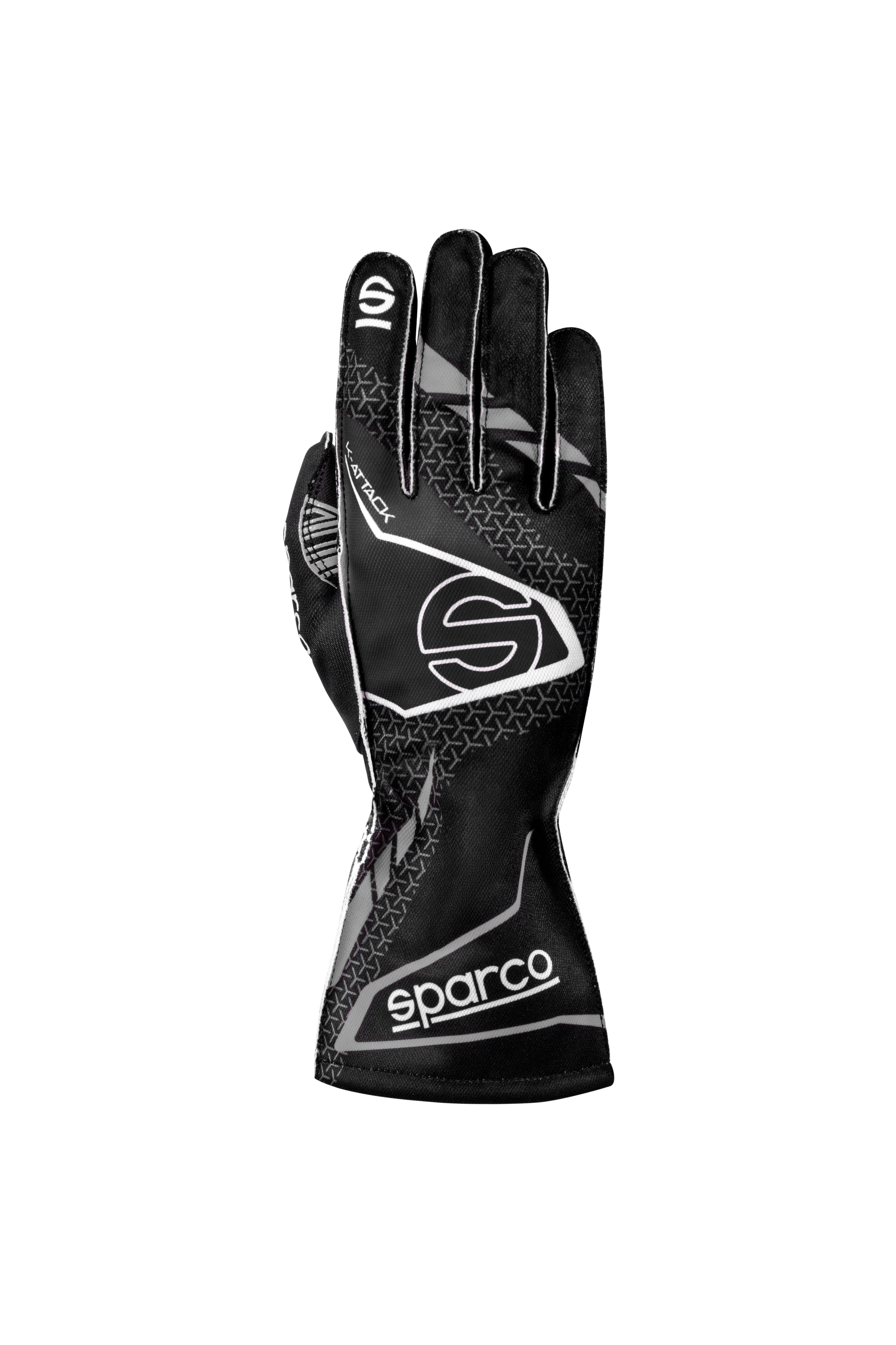 Guantes Sparco K-Attack 2025 Negro/Gris Talla 10 - Sparco original | APEXCORSE