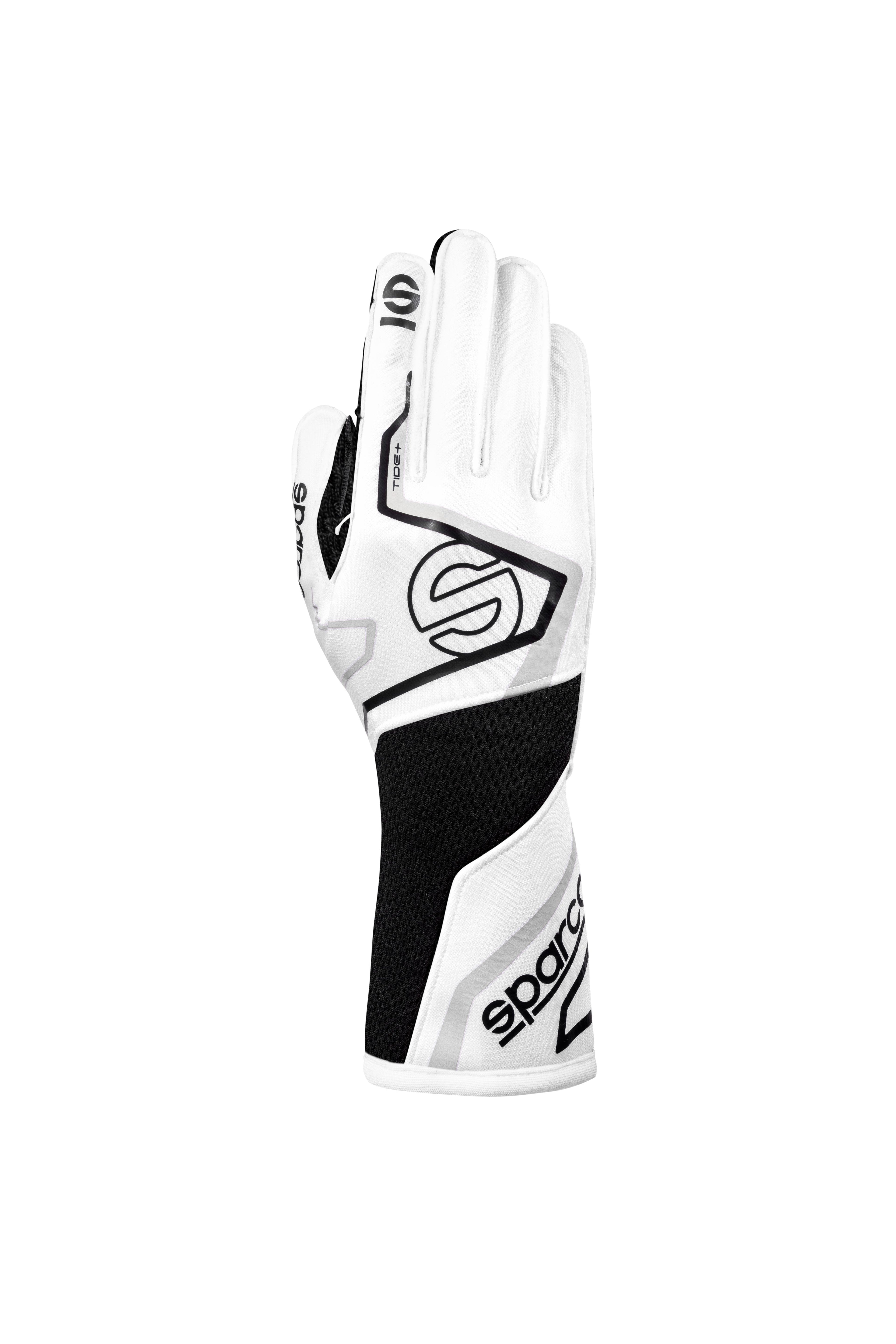 Guantes Sparco Tide+ 2025 Blancos/Negros Talla 9 - Sparco original | APEXCORSE