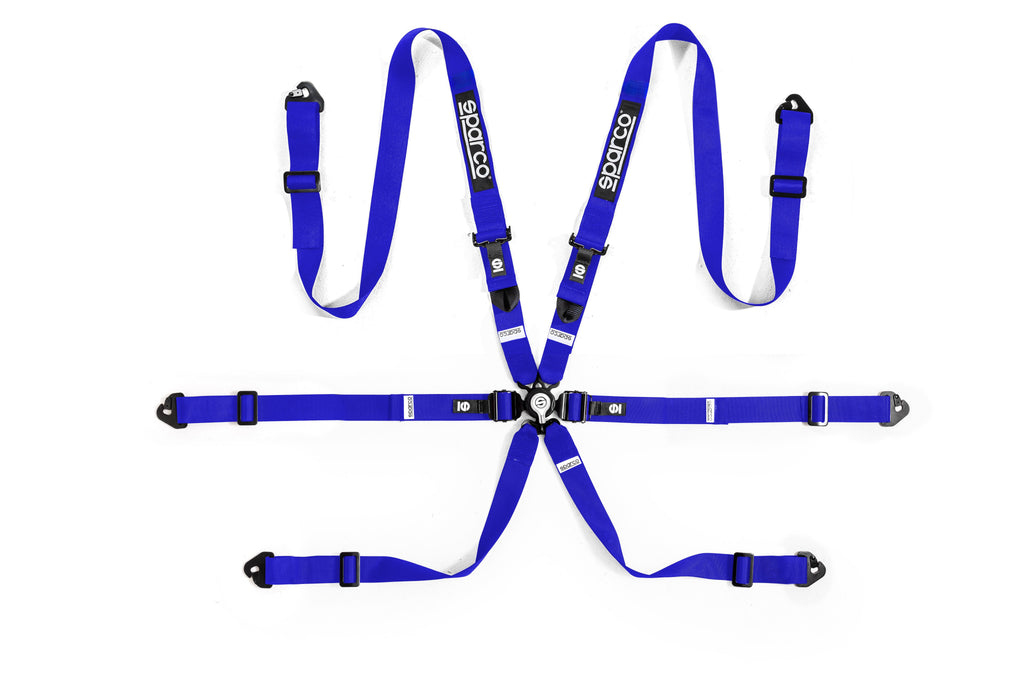 Arnes Sparco 6 Puntos Azul Pulldown - Sparco original | APEXCORSE