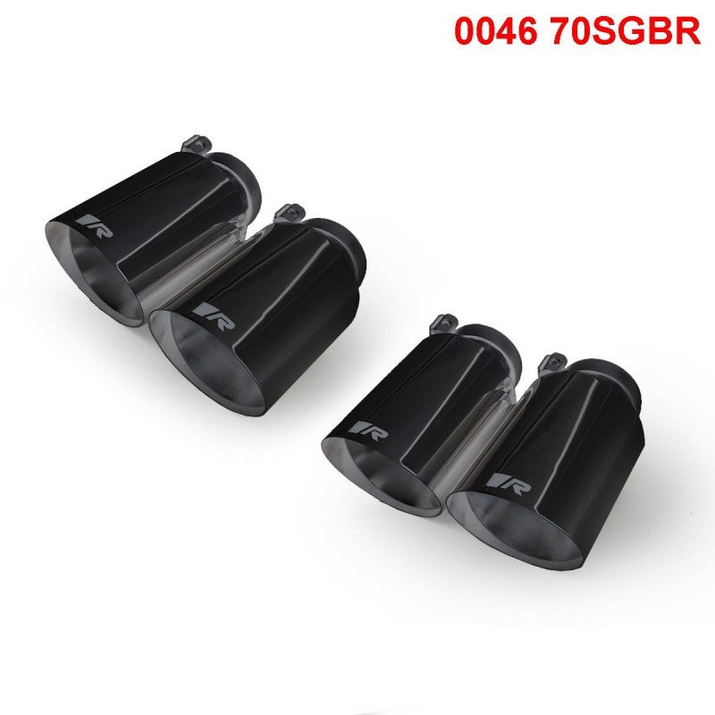 Set De 4 Colas REMUS De 102Mm Corte Recto Y Angulado Cromo Negro - REMUS original | APEXCORSE