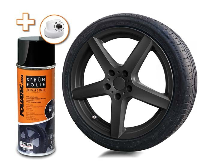 FOLIATEC Goma Líquida Negra Mate 1 x 400 ml - FOLIATEC original APEXCORSE
