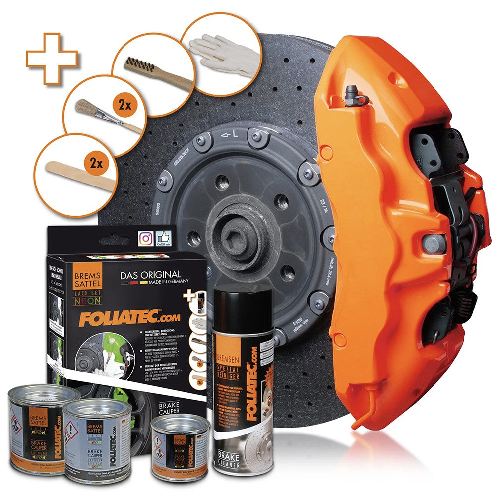 FOLIATEC Kit Pintura Para Pinzas De Freno Neón Naranja 4 Componentes - FOLIATEC original APEXCORSE