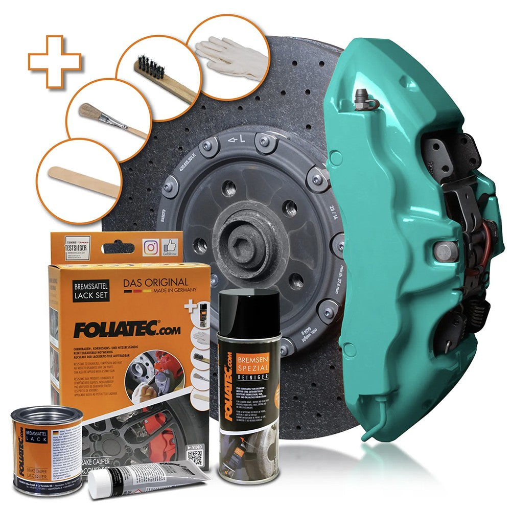 FOLIATEC Kit Pintura Para Pinzas De Freno Azul Turquesa 3 Componentes - FOLIATEC original APEXCORSE