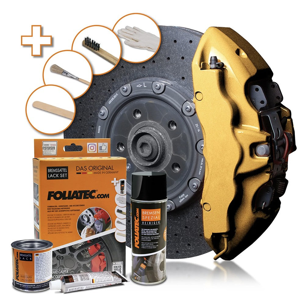 FOLIATEC Kit Pintura Para Pinzas De Freno Prestige Dorado Metálico 3 Componentes - FOLIATEC original APEXCORSE