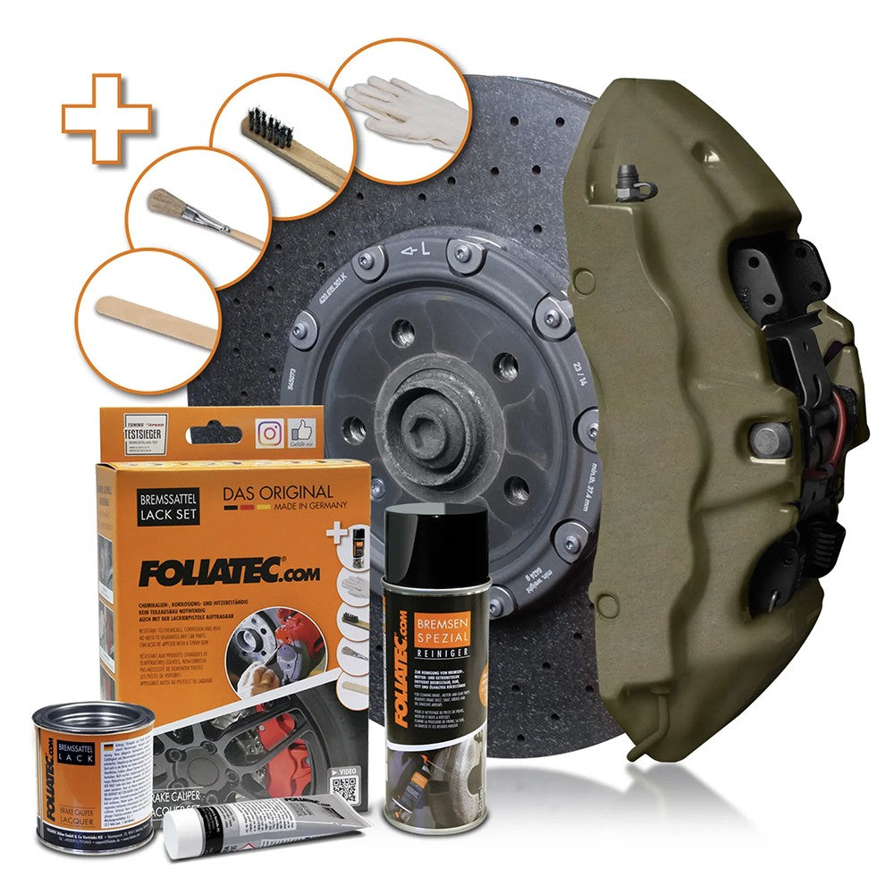FOLIATEC Kit Pintura Para Pinzas De Freno Combat Verde Mate 3 Componentes - FOLIATEC original APEXCORSE