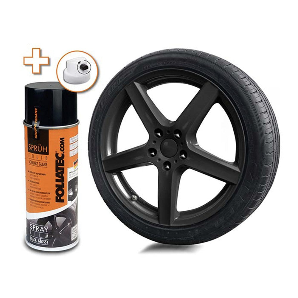 FOLIATEC Goma Líquida Negra Brillante 1 x 400 ml - FOLIATEC original APEXCORSE