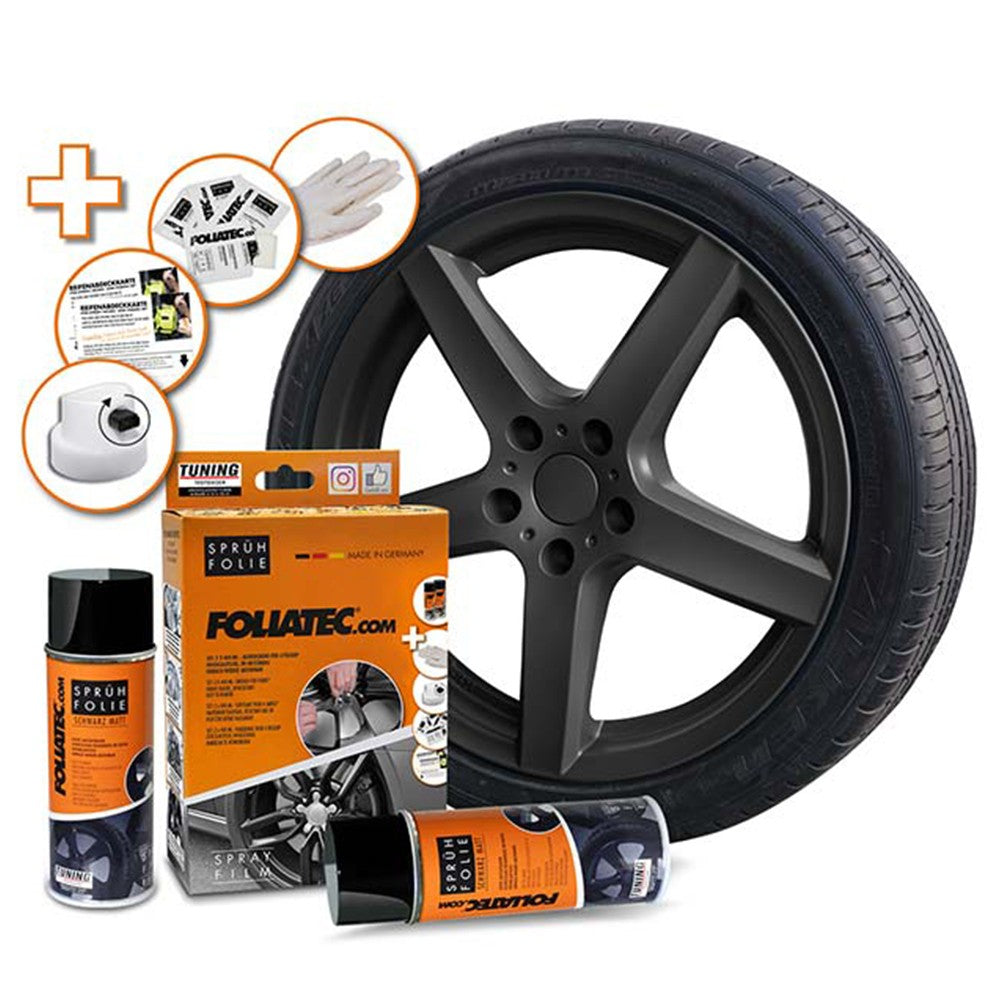 FOLIATEC Kit De Goma Líquida Negra Mate 2 x 400 ml - FOLIATEC original APEXCORSE