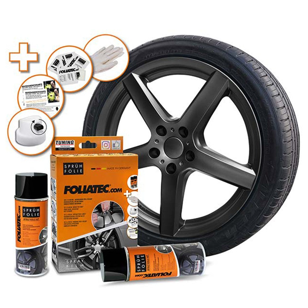 FOLIATEC Kit De Goma Líquida Antracita Metálico 2 x 400 ml - FOLIATEC original APEXCORSE