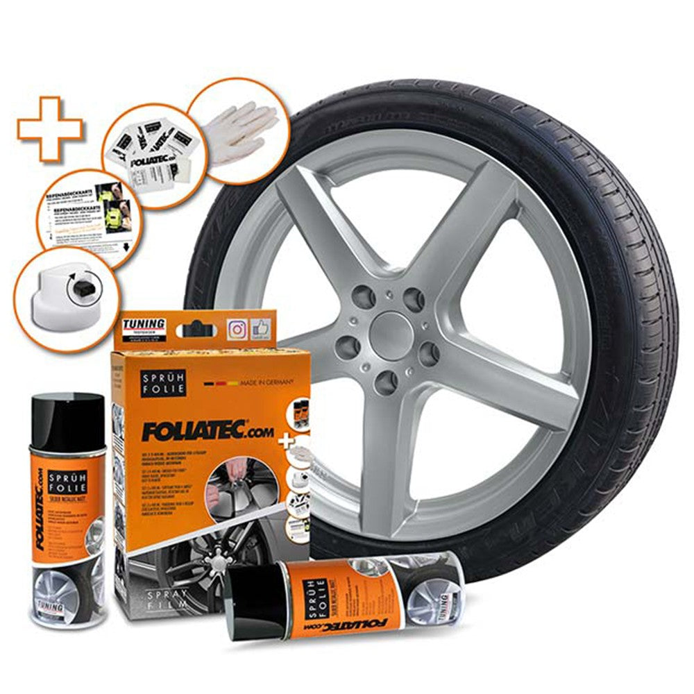 FOLIATEC Kit De Goma Líquida Plata Metálico 2 x 400 ml - FOLIATEC original APEXCORSE