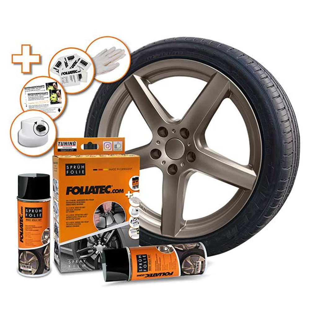 FOLIATEC Kit De Goma Líquida Bronce Metálico Mate 2 x 400 ml - FOLIATEC original APEXCORSE
