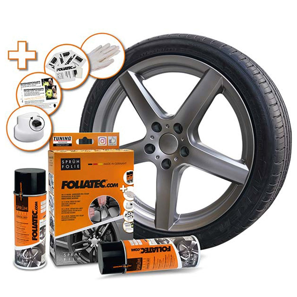 FOLIATEC Goma Líquida Gris Gunmetal 1 x 400 ml - FOLIATEC original APEXCORSE