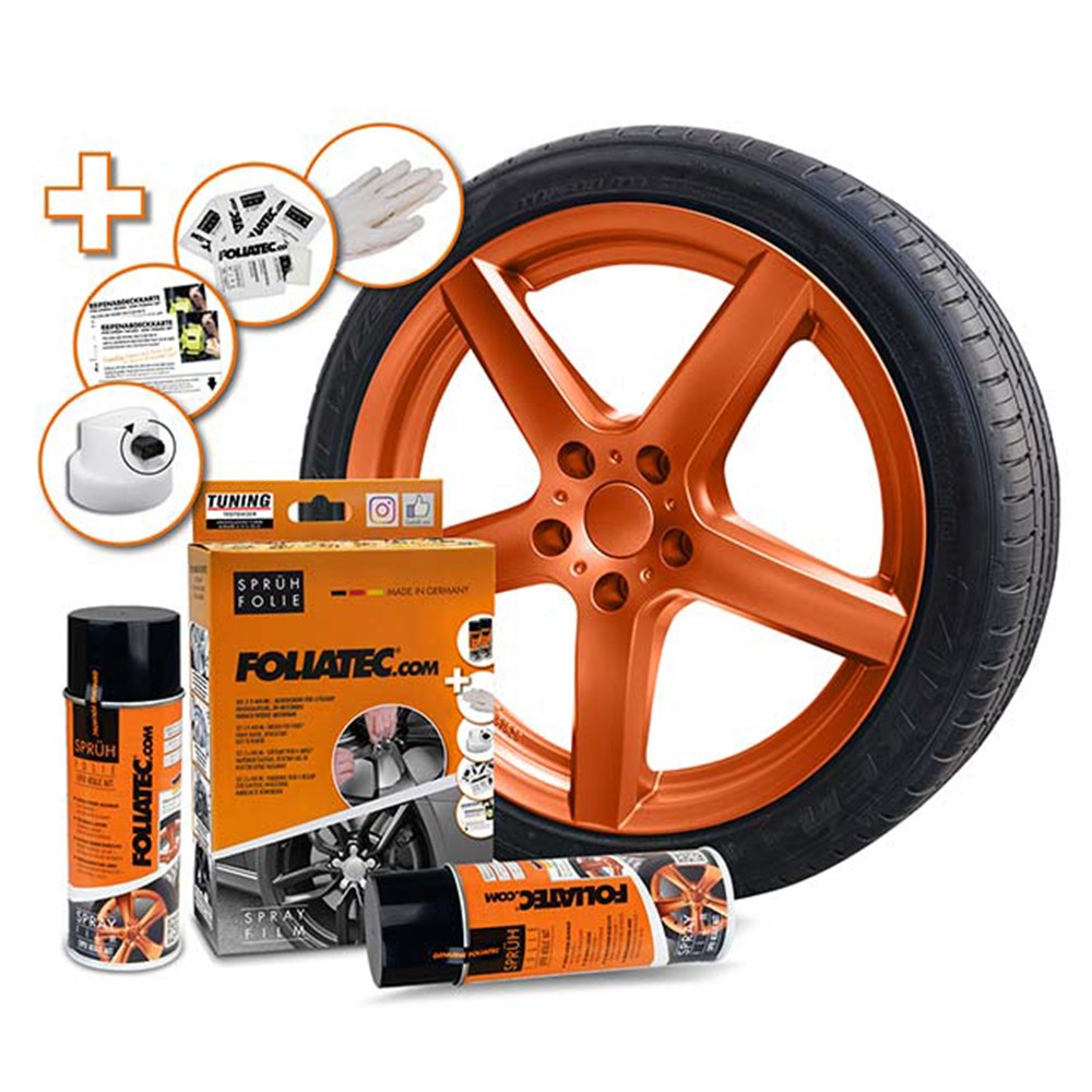 FOLIATEC Kit De Goma Líquida Cobre Metálico Mate 2 x 400 ml - FOLIATEC original APEXCORSE