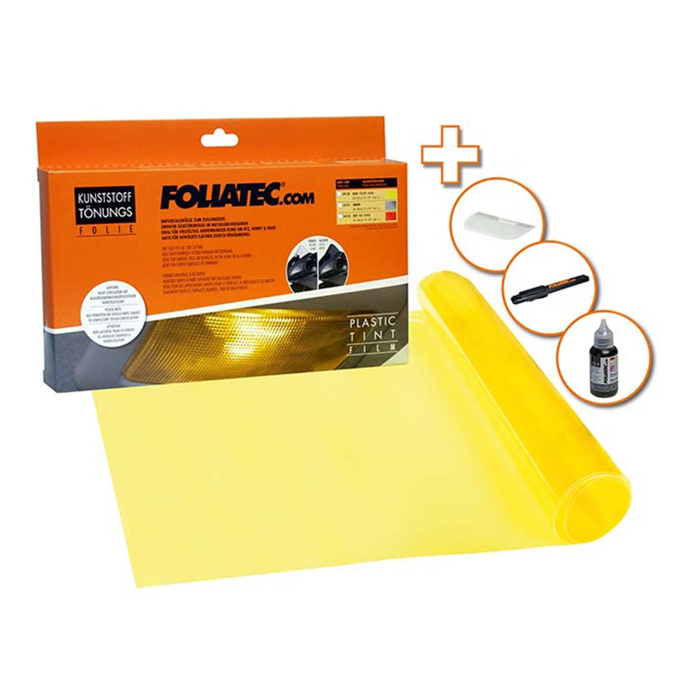 FOLIATEC Film De Plástico Tintado Amarillo 1 Pieza 30 x 100 Cm - FOLIATEC original APEXCORSE