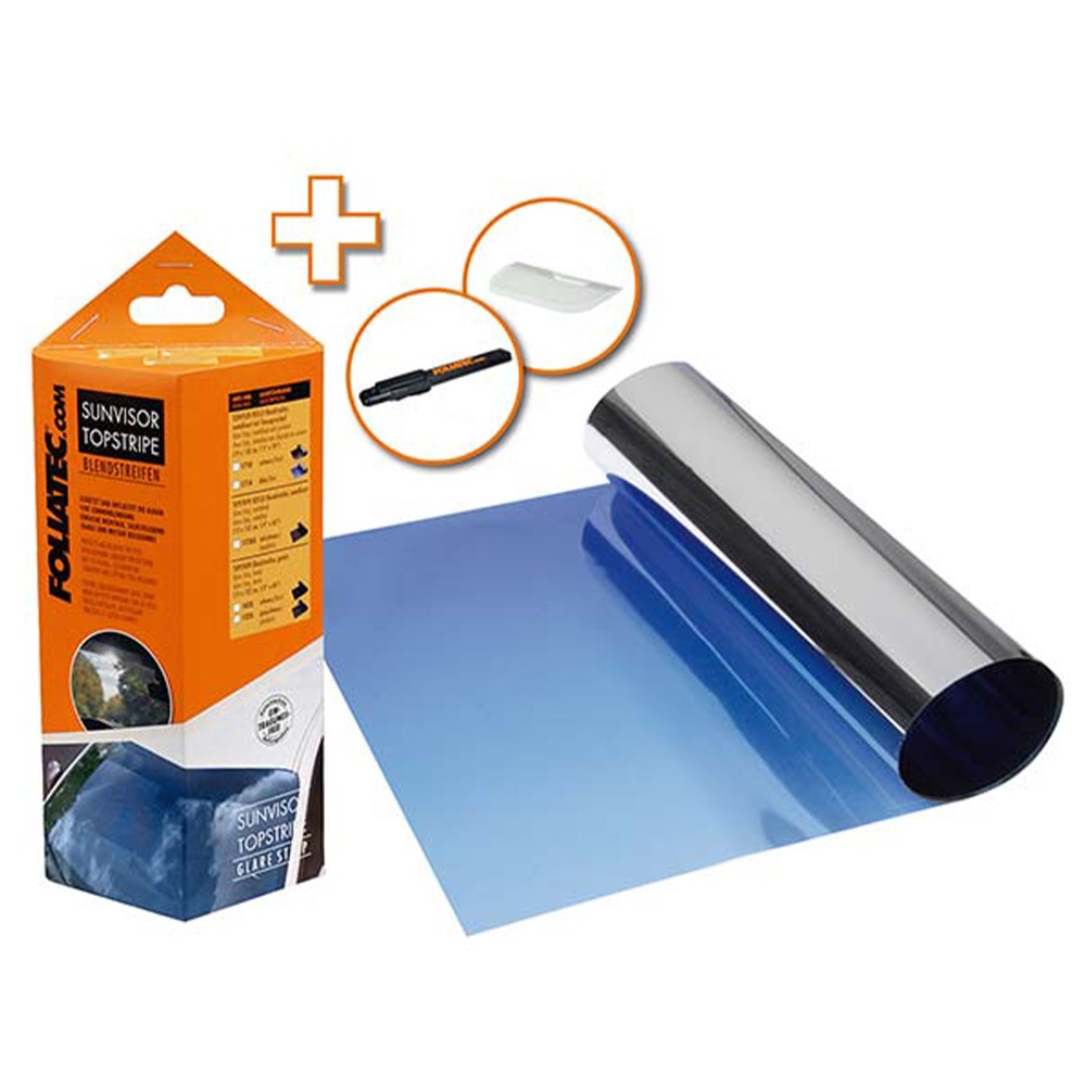 FOLIATEC Sunvisor Tira Antideslumbramiento Azul 19 x 150 Cm - FOLIATEC original APEXCORSE