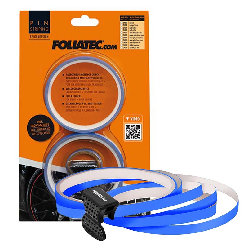 FOLIATEC Pinstriping Para Llanta Ayuda De Montaje Incluída Gt Azul 8,6 M (4 x 2,15 M) 6 mm - FOLIATEC original APEXCORSE