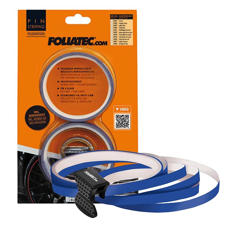 FOLIATEC Pinstriping Para Llanta Dark-Azul 8,6 M x 6 mm - FOLIATEC original APEXCORSE