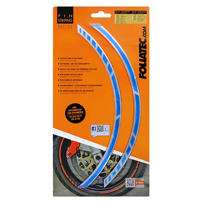 FOLIATEC Pinstriping Racing Gt Azul 14 Bandas De 7 mm x 41 Cm Incluido Espaciador - FOLIATEC original APEXCORSE