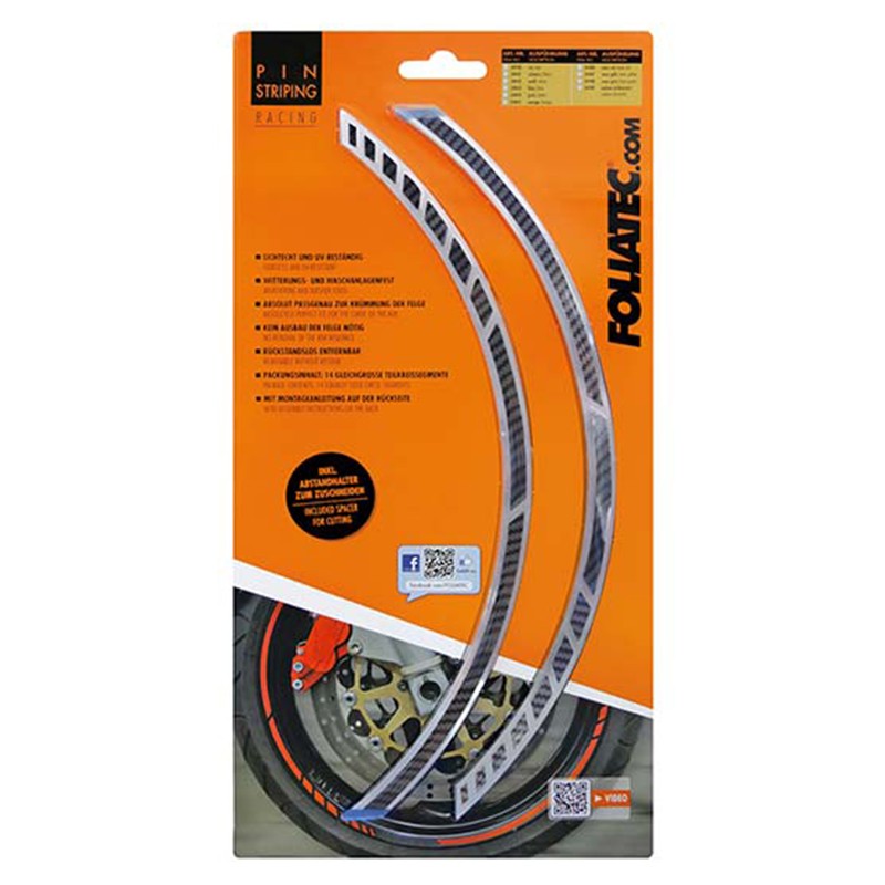 FOLIATEC Pinstriping Racing Carbon Structured 14 Bandas De 7 mm x 41 Cm Incluido Espaciador - FOLIATEC original APEXCORSE
