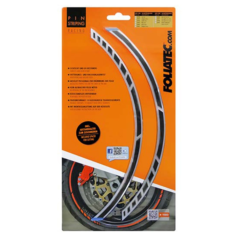 FOLIATEC Pinstriping Racing Negra 14 Bandas De 7 mm x 41 Cm Incluido Espaciador - FOLIATEC original APEXCORSE