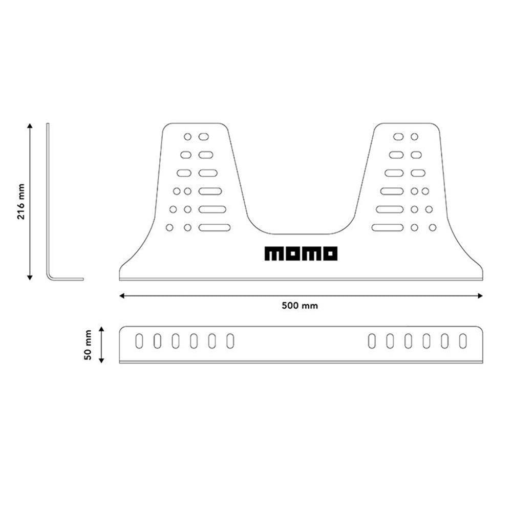BASES LATERALES MOMO 3MM SEAT BRACKETS - MOMO original | APEXCORSE imagen 2