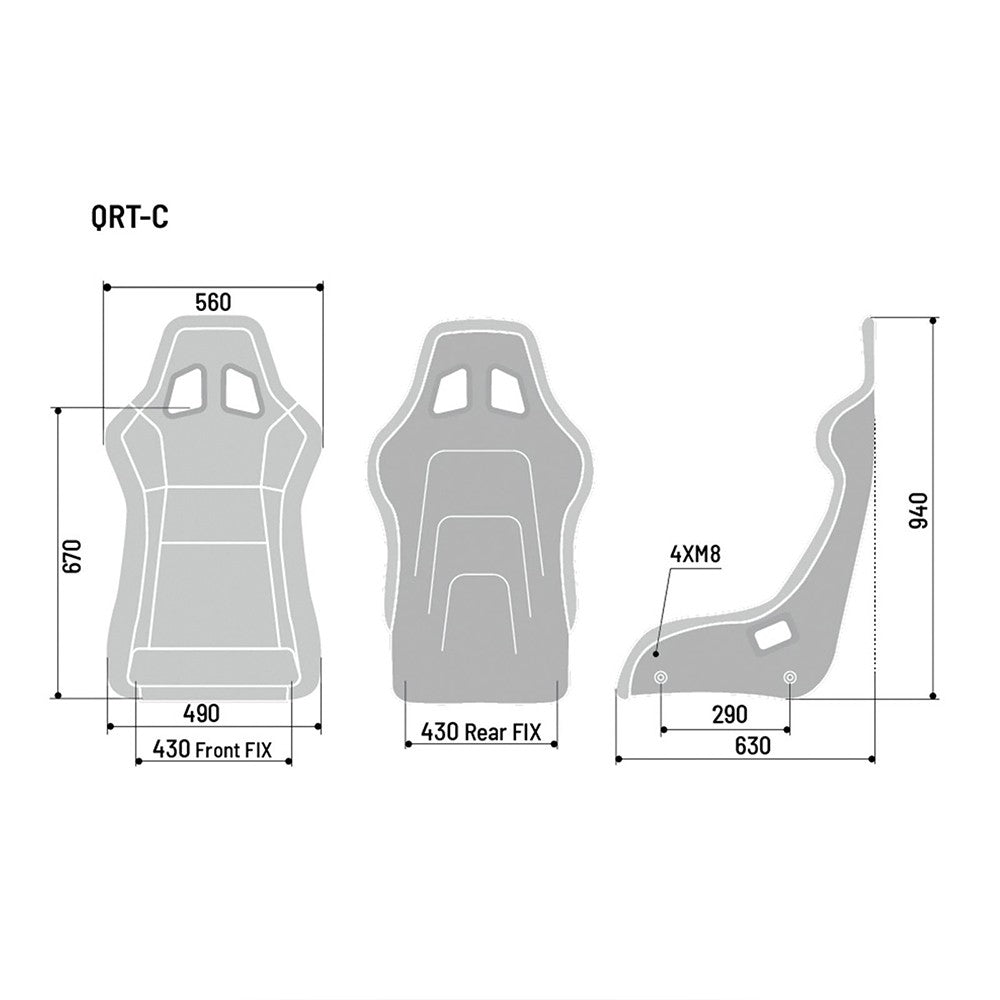 Sparco Asiento QRT-C 20 Negro - Sparco | APEXCORSE imagen 4