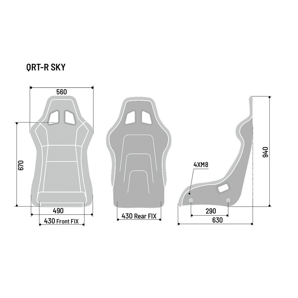 Sparco Asiento QRT-R Negro Sky 2019 - Sparco | APEXCORSE imagen 5