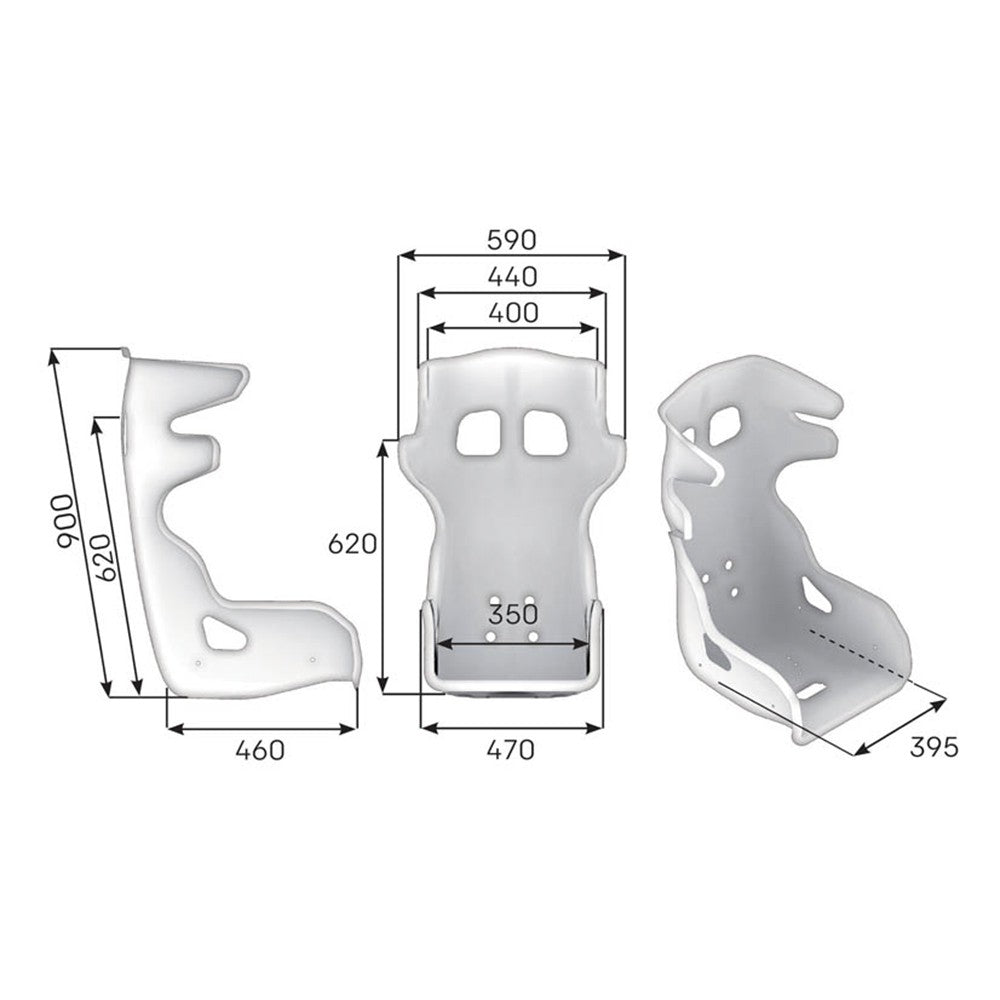 ASIENTO RACING OMP HTE EVO2 FIBRA DE VIDRIO FIA 8855-2021 NEGRO - OMP original APEXCORSE imagen 2