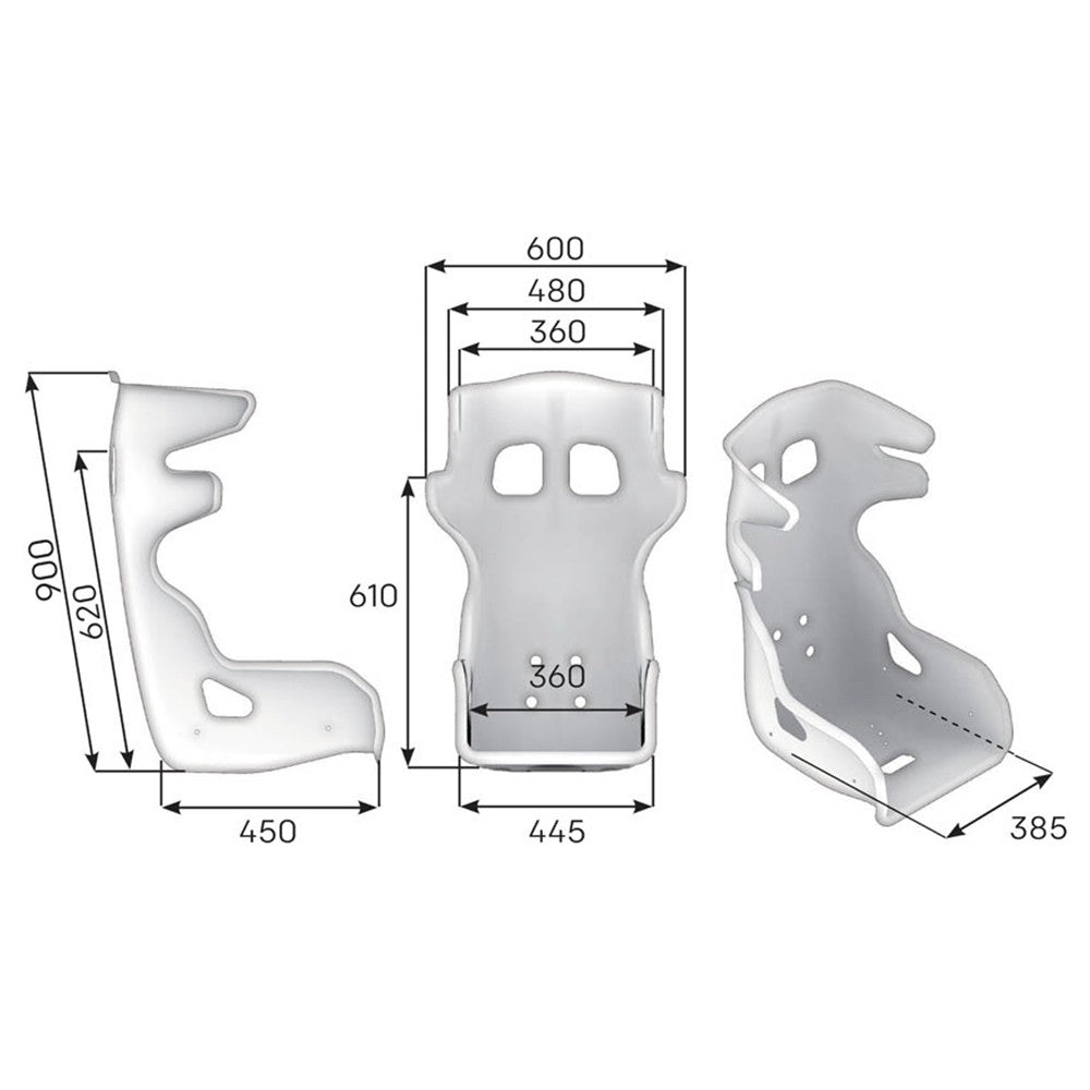 OMP HTE EVO FIBREGLASS SEAT NEGRO - OMP original APEXCORSE imagen 1