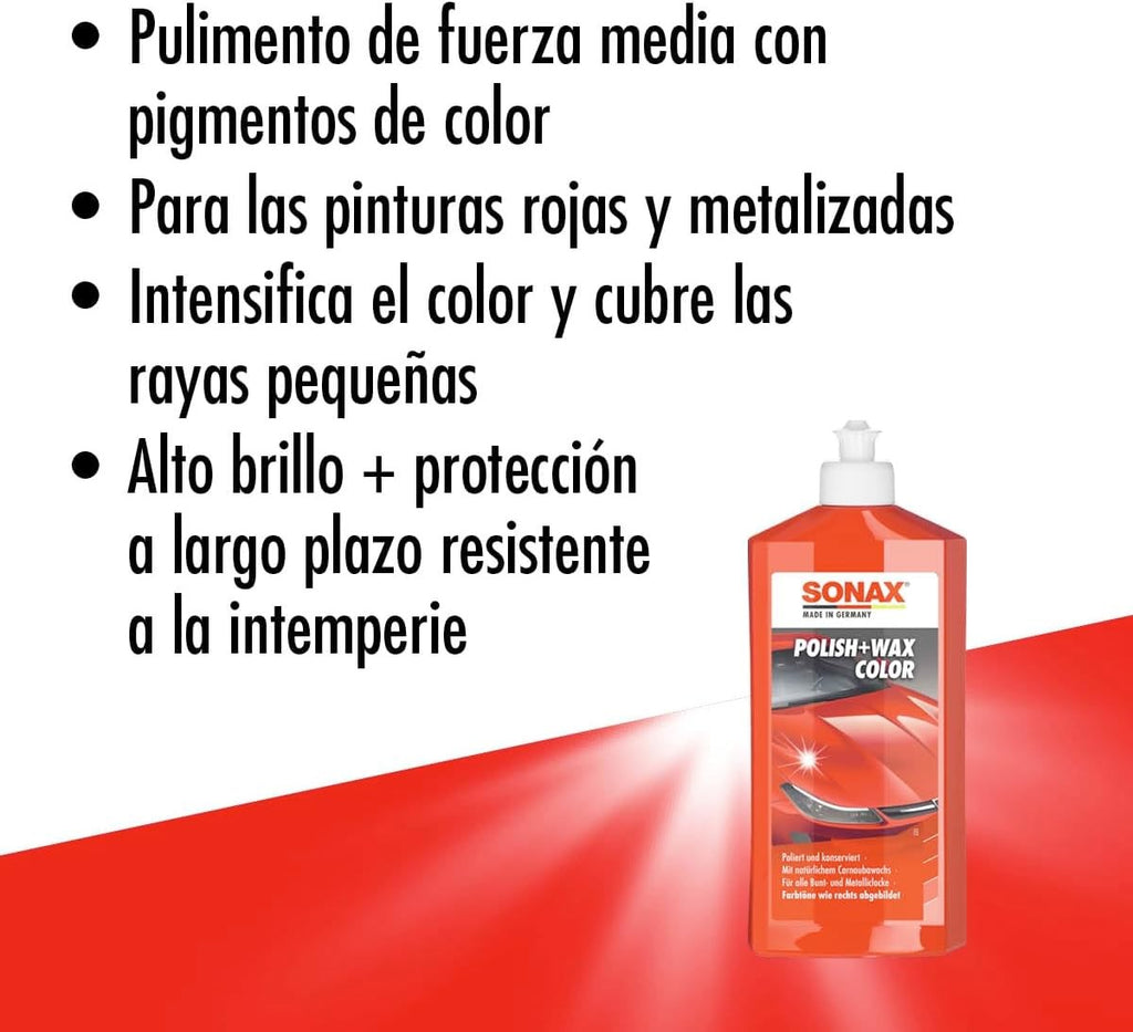 SONAX PULIMENTO + CERA ROJA 500ML - Imagen 2 SONAX APEXCORSE